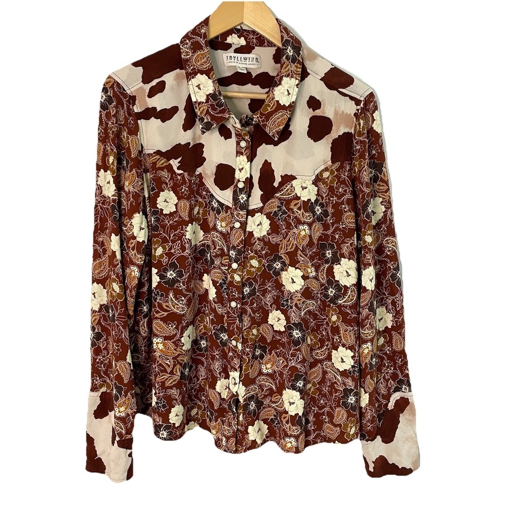 Idyllwind Top Womens XXL Snap Front Western Cowgirl Rodeo Shirt